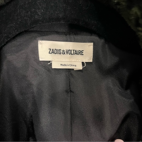 Zadig & Voltaire green leopard faux fur jacket - Picture 7 of 10